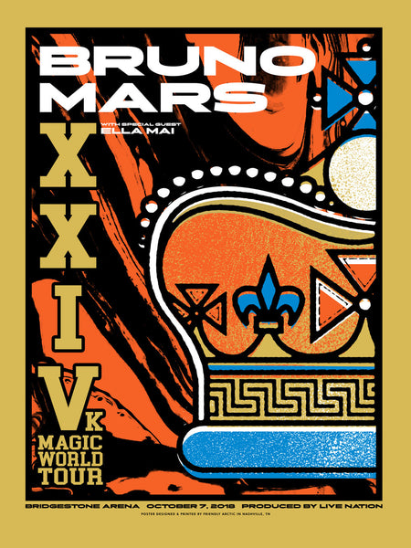 Bruno Mars - Bridgestone Arena (10/7/18) – Friendly Arctic