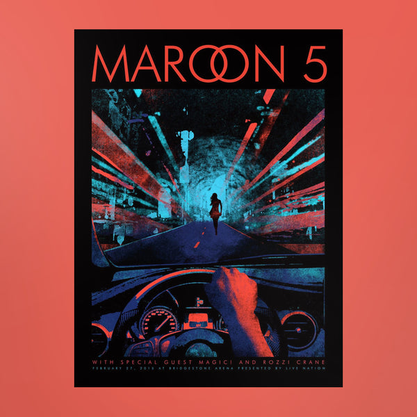 Maroon5 リトグラフ 2019年 日本公演グッズ マルーン5 ポスター