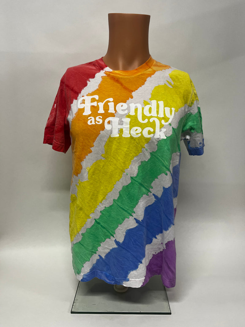 Proud As Heck: Rainbow Flag Tie Dye Tee